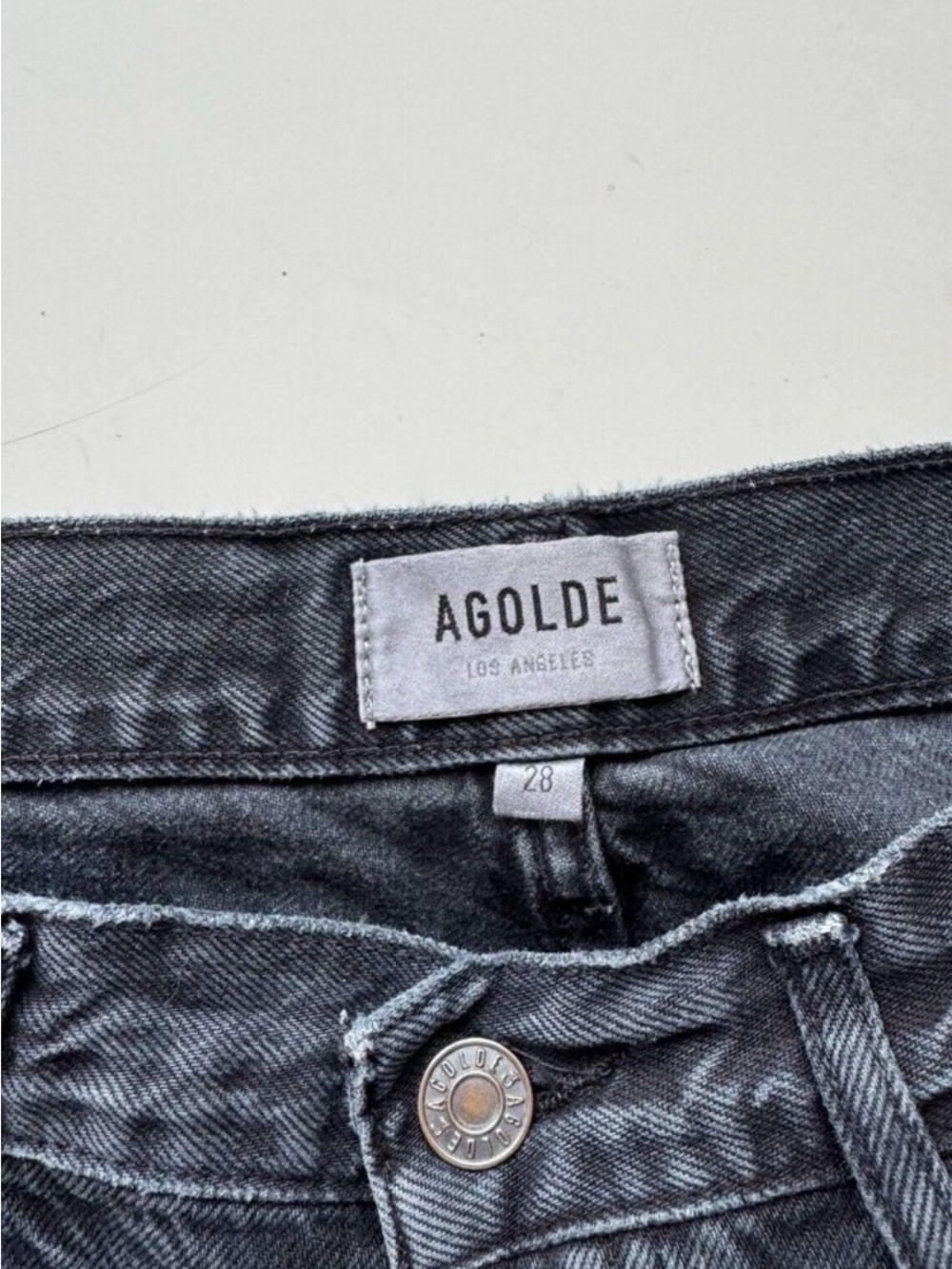 AGOLDE Jamie Rematch Vintage Black High Rise Slim Straight Ankle Jeans, Size 28 - Picture 3 of 4